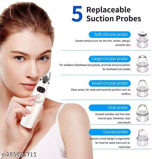 Derma Suction Vacuum Skin Cleanser | 4 in 1 Multi-function Blackhead Remover Tool | Remover Kit Skin Cleaner | Pimple Removal Tool | Ane Removal Tool
